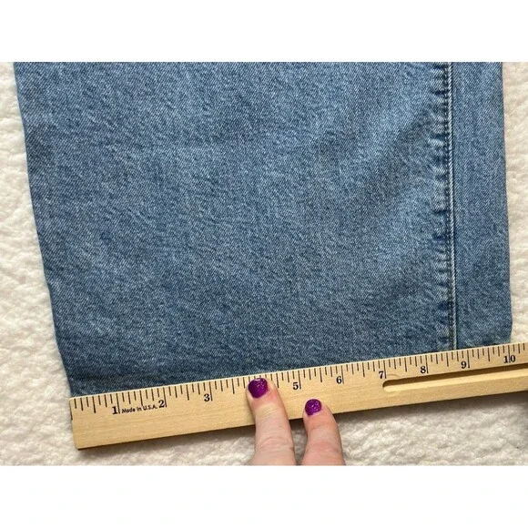 Loft Jeans Womens 2 The Wide Leg Denim Button Pocket Minimalist Preppy 30Wx25L - Picture 2 of 8